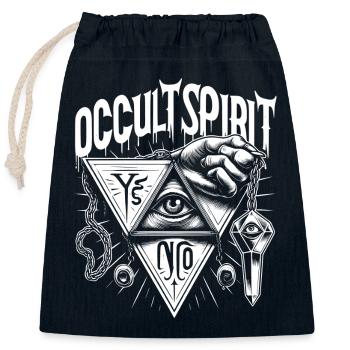Bone Logo Pendulum 3 - Closable cotton gift bag (25x30cm) - navy - Front