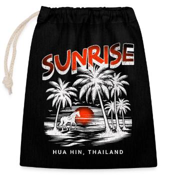 Sunrise Hua Hin Thailand - Verschließbarer Geschenkbeutel aus Baumwolle (25x30cm) - Schwarz - Vorne