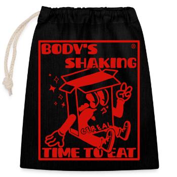 Hyperfixation ADHD problem - Closable cotton gift bag (25x30cm) - black - Front