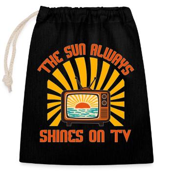 The Sun Always Shines on TV-Retro 80s Music - Closable cotton gift bag (25x30cm) - black - Front