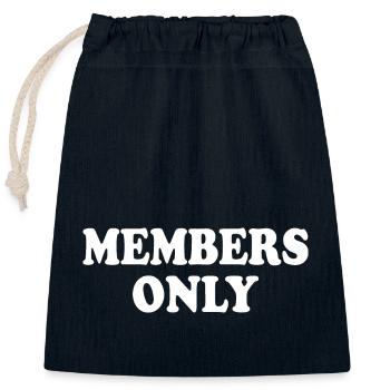 members only - Sac cadeau en coton avec cordon (25 x 30 cm) - bleu marine - Devant