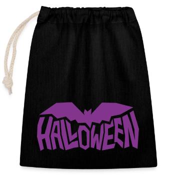 Halloween-Peitsche - Verschließbarer Geschenkbeutel aus Baumwolle (25x30cm) - Schwarz - Vorne