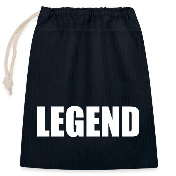 Legend - Verschließbarer Geschenkbeutel aus Baumwolle (25x30cm) - Navy - Vorne