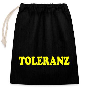 Tolerance - Closable cotton gift bag (25x30cm) - black - Front