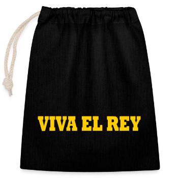 Viva el rey - Closable cotton gift bag (25x30cm) - black - Front