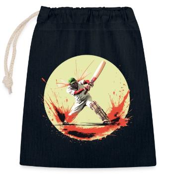 Cricket - Verschließbarer Geschenkbeutel aus Baumwolle (25x30cm) - Navy - Vorne