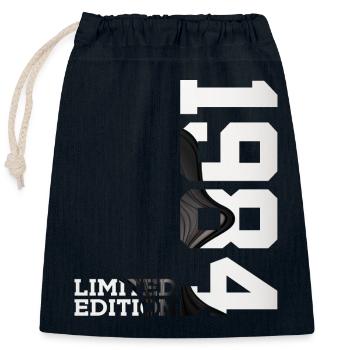 LIMITED EDITION 1984 42ND BIRTHDAY - Closable cotton gift bag (25x30cm) - navy - Front