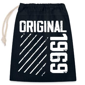 Original 1969 55th Anniversary Retro Gift - Closable cotton gift bag (25x30cm) - navy - Front