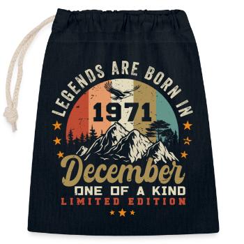Les Légendes ont été publiées en décembre 1971 - Retro 1971 - Sac cadeau en coton avec cordon (25 x 30 cm) - bleu marine - Devant