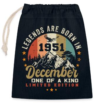 Les Légendes ont été publiées en décembre 1951 - Retro 1951 - Sac cadeau en coton avec cordon (25 x 30 cm) - bleu marine - Devant