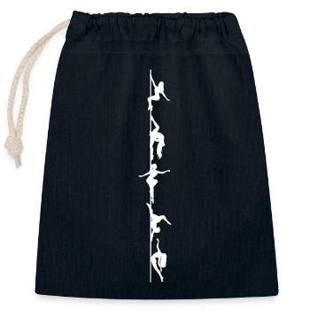 Poledance Silhoutten weiss - Verschließbarer Geschenkbeutel aus Baumwolle (25x30cm) - Navy - Vorne