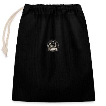 Line Dance Group Training My Dance Sport - Closable cotton gift bag (25x30cm) - black - Front