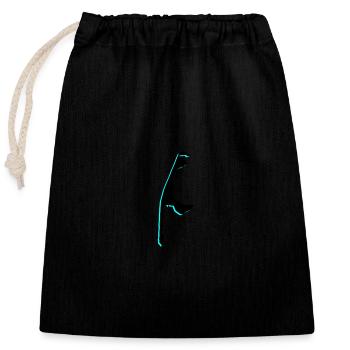 Sylt Silhouette - Closable cotton gift bag (25x30cm) - black - Front