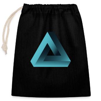 Illusion optical illusion pyramid illuminati ne - Closable cotton gift bag (25x30cm) - black - Front