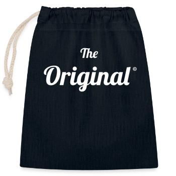 original typo with remix parents + kids partnerlook - Closable cotton gift bag (25x30cm) - navy - Front