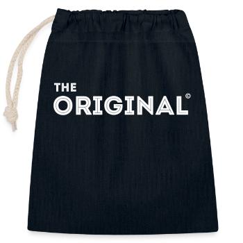 original Retro Team partner look with remix family - Closable cotton gift bag (25x30cm) - navy - Front