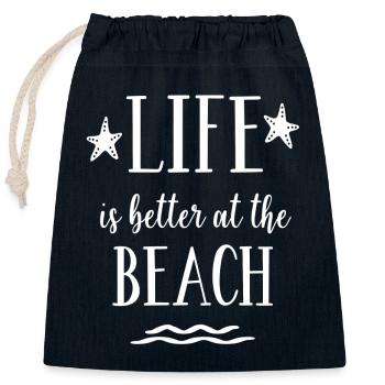 Lustige Sprüche Geschenkidee - Verschließbarer Geschenkbeutel aus Baumwolle (25x30cm) - Navy - Vorne