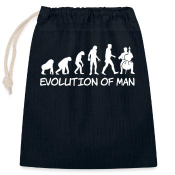 Evolution Cello Classical Music Instrument Music - Closable cotton gift bag (25x30cm) - navy - Front