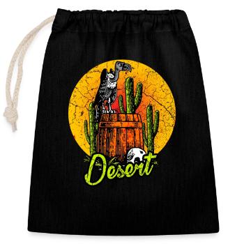 Crâne de soleil - Sac cadeau en coton avec cordon (25 x 30 cm) - noir - Devant