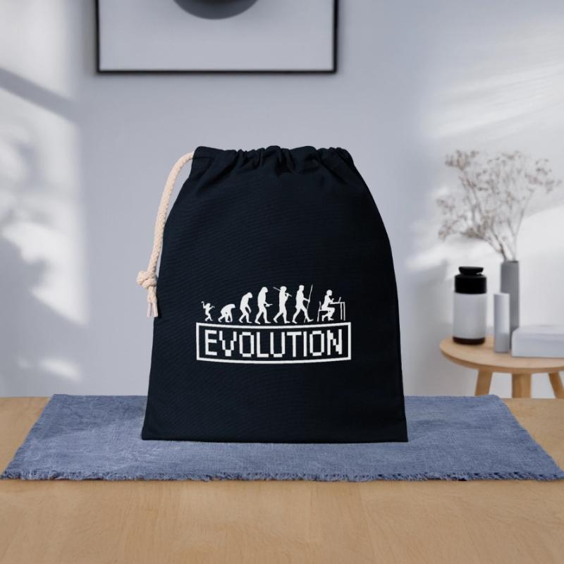 Evolution Computer Geschenk Verschließbarer Geschenkbeutel aus Baumwolle (25x30cm)