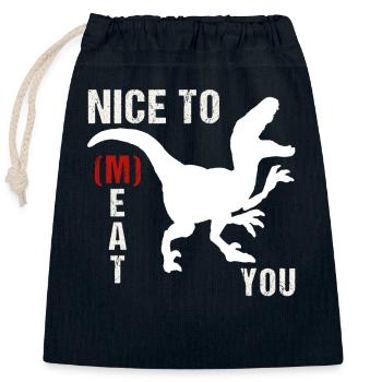 ravi de te manger rapace - Sac cadeau en coton avec cordon (25 x 30 cm) - bleu marine - Devant