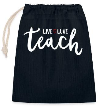 enseignant don éducation école Proverbes Magistère - Sac cadeau en coton avec cordon (25 x 30 cm) - bleu marine - Devant