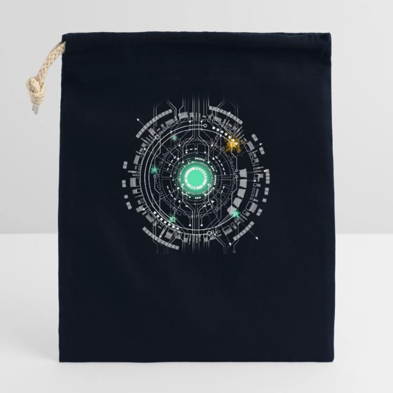 nerd CPU core ordinateur code pc carte spatiale Sac cadeau en coton avec cordon (25 x 30 cm)