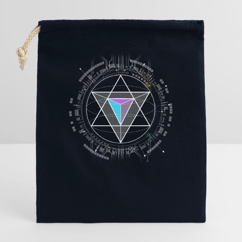 nerd cpu pyramide illuminati jeu wow hacker code Sac cadeau en coton avec cordon (25 x 30 cm)