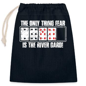Poker - Verschließbarer Geschenkbeutel aus Baumwolle (25x30cm) - Navy - Vorne