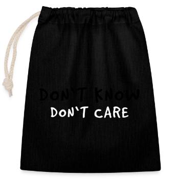 Funny saying - Closable cotton gift bag (25x30cm) - black - Front