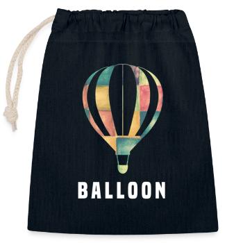 Heißluft Ballon - Verschließbarer Geschenkbeutel aus Baumwolle (25x30cm) - Navy - Vorne