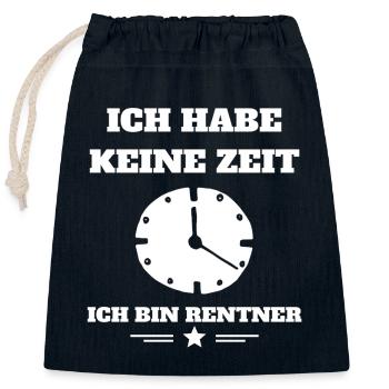 Retiree retirement work job pension gift idea - Closable cotton gift bag (25x30cm) - navy - Front