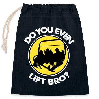 Ski Skifahren Skifahrer Sport Winter Geschenk Lift - Verschließbarer Geschenkbeutel aus Baumwolle (25x30cm) - Navy - Vorne