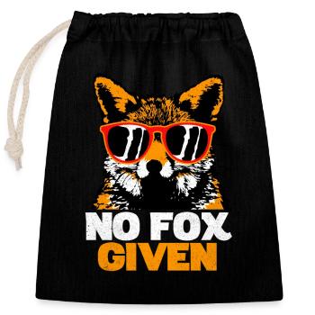 Fox - Closable cotton gift bag (25x30cm) - black - Front