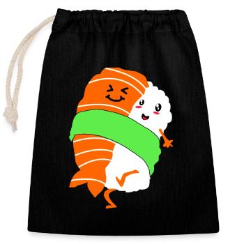 Sushi Go Rice Japan Tokyo Miso Nigiri Maki Udon - Closable cotton gift bag (25x30cm) - black - Front