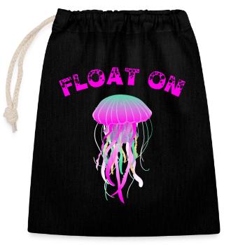 Float On Jellyfish Medusa Meduse Nettle Jellyfish Sea - Closable cotton gift bag (25x30cm) - black - Front