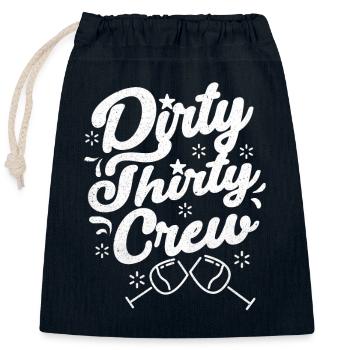 30th birthday - Closable cotton gift bag (25x30cm) - navy - Front