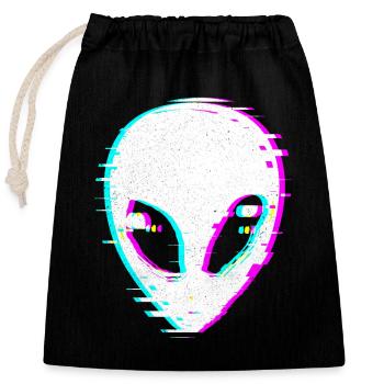 Aliens - Closable cotton gift bag (25x30cm) - black - Front