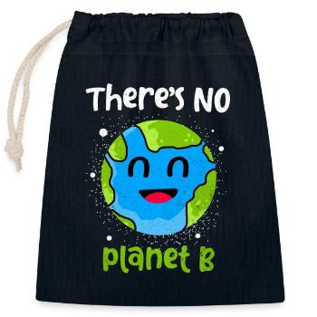 Earth Day - Closable cotton gift bag (25x30cm) - navy - Front