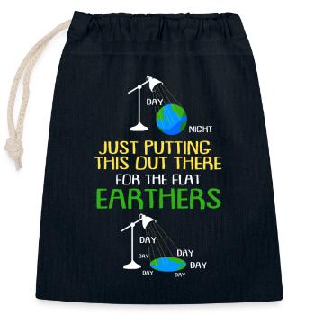 Flat Earth Society Reptiloiden Verschwörung - Verschließbarer Geschenkbeutel aus Baumwolle (25x30cm) - Navy - Vorne