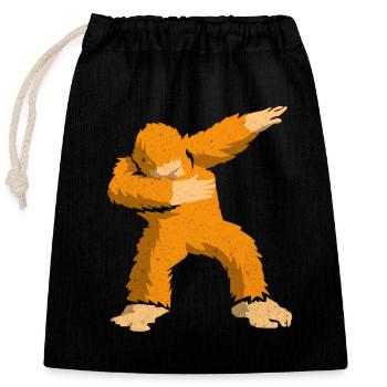 Bigfoot - Verschließbarer Geschenkbeutel aus Baumwolle (25x30cm) - Schwarz - Vorne