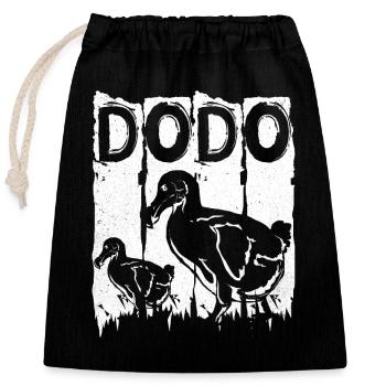 Dodo - Verschließbarer Geschenkbeutel aus Baumwolle (25x30cm) - Schwarz - Vorne
