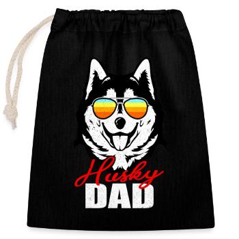 Husky - Closable cotton gift bag (25x30cm) - black - Front