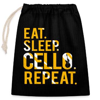 Cello - Closable cotton gift bag (25x30cm) - black - Front