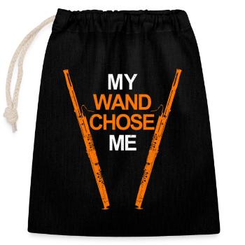 Bassoon - Closable cotton gift bag (25x30cm) - black - Front