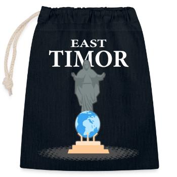 East Timor Dili holiday vacation gift - Closable cotton gift bag (25x30cm) - navy - Front
