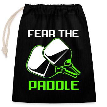 Pickleball Ball Sport Grandma Senior Grandpa Gift Idea - Closable cotton gift bag (25x30cm) - black - Front