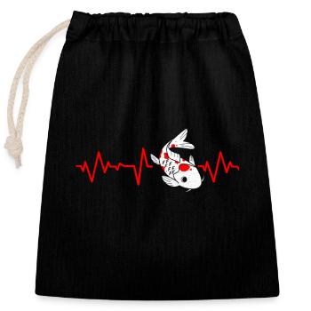 Koi - Closable cotton gift bag (25x30cm) - black - Front