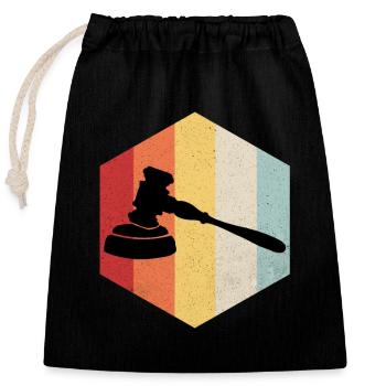 Lawyer - Closable cotton gift bag (25x30cm) - black - Front