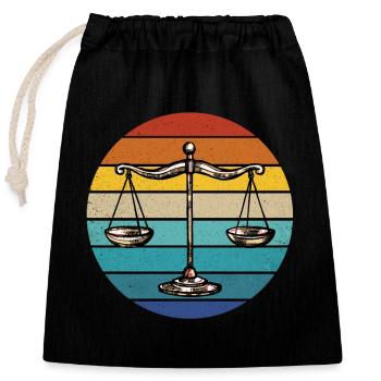 Avocat avocat juge - Sac cadeau en coton avec cordon (25 x 30 cm) - noir - Devant